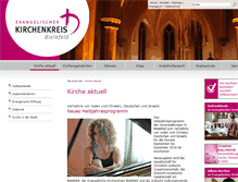 Tablet Screenshot of kirche-bielefeld.de